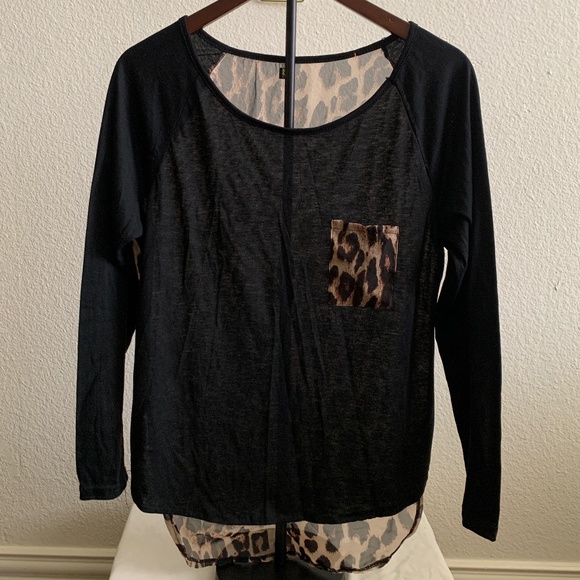 Leopard Hi Low Shirt - Picture 1 of 2